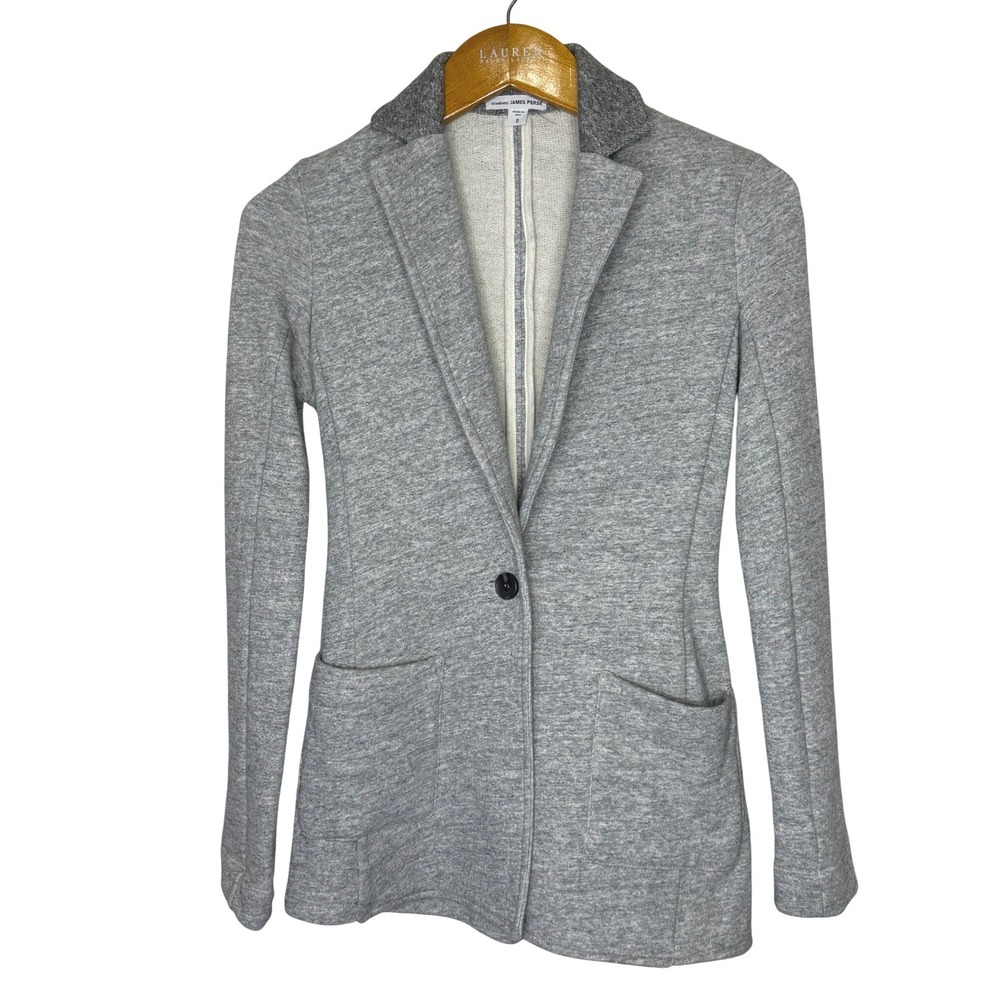 Standard James Perse French Terry Blazer Gray Womens Size 0